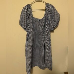 Old Navy Navy and White Gingham Dress Size XL
